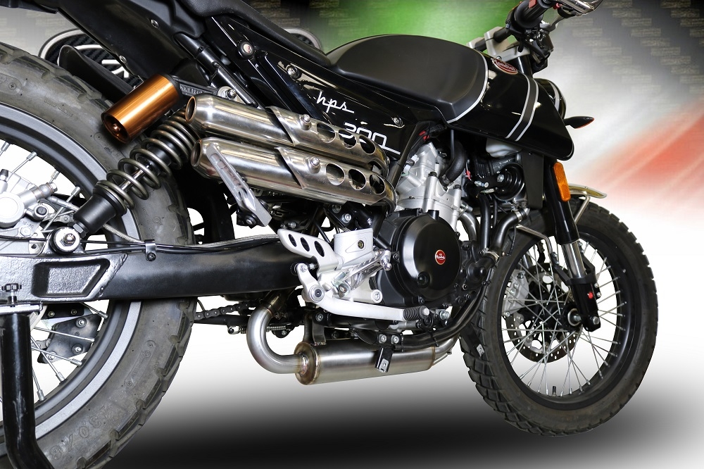Exhaust compatible with F.B. Mondial Hps 300 2018-2019, Decatalizzatore, Decat pipe 