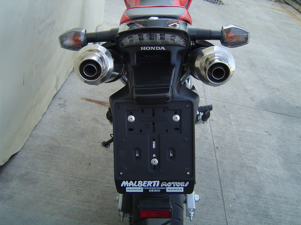 Exhaust compatible with Honda Fmx 650 2005-2008, Inox Tondo, Dual Homologated legal slip-on exhaust including removable db killers, link pipes and catalysts 