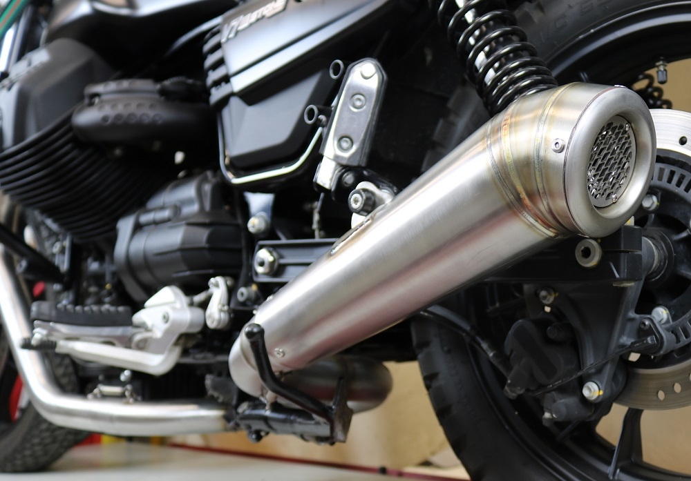 Egzoz ile uyumlu Moto Guzzi V7 III Special-Stone-Carbon 2017-2018, Powercone Evo, Yarış Sistemi Tam hat, susturucu artı toplayıcı 