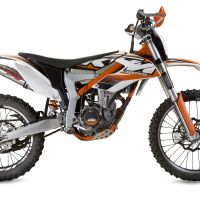 Egzoz ile uyumlu Ktm Freeride 350 4T 2012-2017, Deeptone Inox, Homologe sistem Double Susturucu ve özel bağlantı borusu 