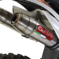 Egzoz ile uyumlu Ktm Freeride 350 4T 2012-2017, Deeptone Inox, Homologe sistem Double Susturucu ve özel bağlantı borusu 