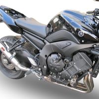 Egzoz ile uyumlu Yamaha Fz 8 2010-2016, Deeptone Inox, Egzoz yasal, onaylı, çıkarılabilir db killer ve bağlantı borulu susturucu 