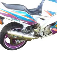 Egzoz ile uyumlu Yamaha Fzr 1000 Ex-Up 1989-1990, Trioval, Egzoz yasal, onaylı, çıkarılabilir db killer ve bağlantı borulu susturucu 