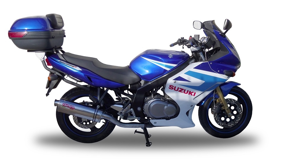 Egzoz ile uyumlu Suzuki Gs 500 E - F 1989-2007, Trioval, Egzoz yasal, onaylı, çıkarılabilir db killer ve bağlantı borulu susturucu 