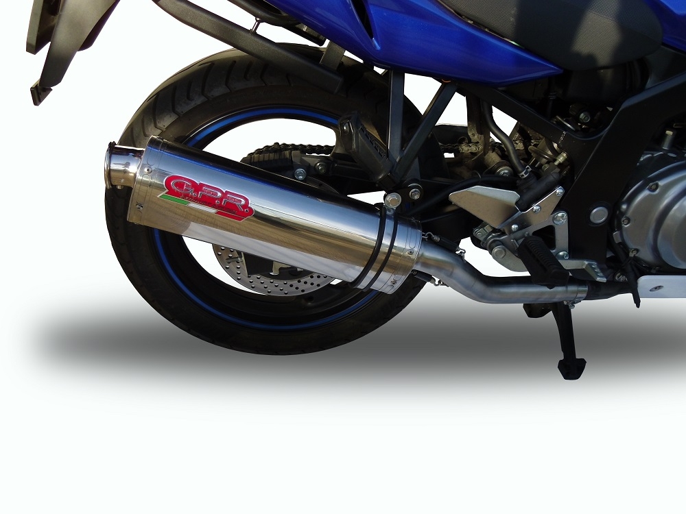 Egzoz ile uyumlu Suzuki Gs 500 E - F 1989-2007, Trioval, Egzoz yasal, onaylı, çıkarılabilir db killer ve bağlantı borulu susturucu 