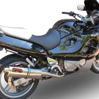 Egzoz ile uyumlu Suzuki Gsx750F 1998-2004, Trioval, Egzoz yasal, onaylı, çıkarılabilir db killer ve bağlantı borulu susturucu 