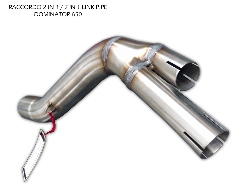 Exhaust compatible with Honda Dominator Nx 650 1988-2001, Trioval, Homologated legal mid-full system exhaust including removable db killer 