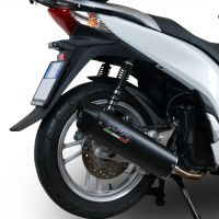 Egzoz ile uyumlu Honda Dylan 150 2000-2006, Furore Nero, Onaylanmış ve yasal, çıkarılabilir db öldürücü dahil tam sistem egzozu 