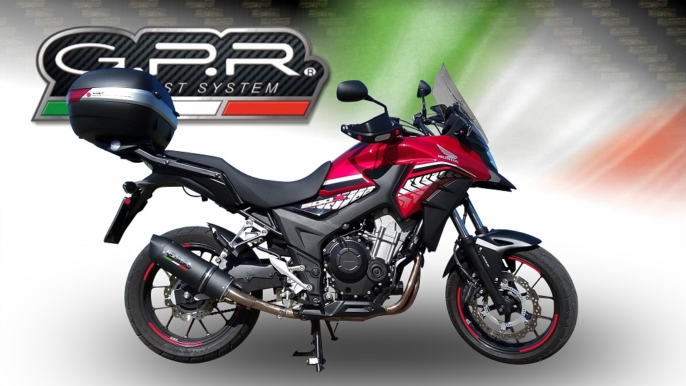 Egzoz ile uyumlu Honda Cb 400 X 2016-2018, Furore Evo4 Nero, Egzoz yasal, onaylı, çıkarılabilir db killer ve bağlantı borulu susturucu 