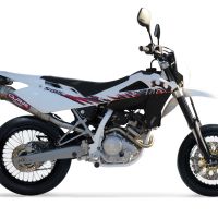Egzoz ile uyumlu Husqvarna Smr 125 4T 2010-2013, Powercone Evo, Egzoz yasal, onaylı, çıkarılabilir db killer ve bağlantı borulu susturucu 