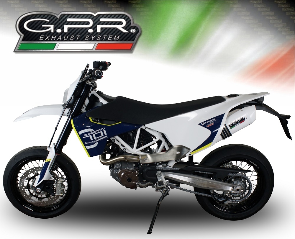 Egzoz ile uyumlu Husqvarna Supermoto 701 2021-2024, Albus Evo4, Onaylı egzoz, bağlantı borusu ve çıkarılabilir db öldürücü dahil Avrupa DIŞI pazarlar için yasal 