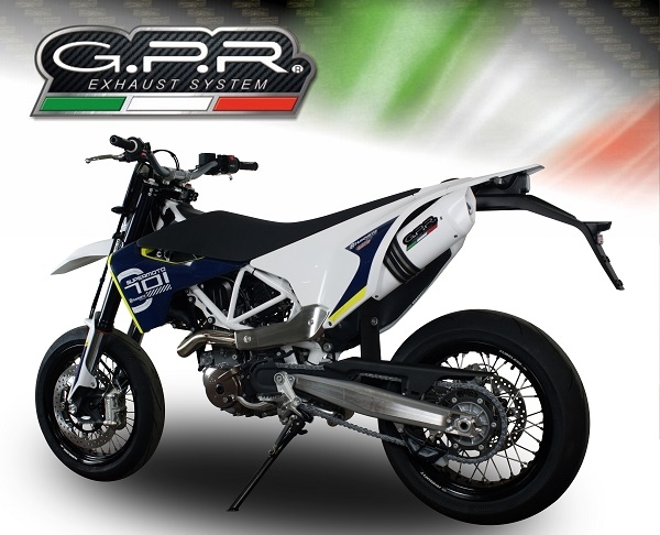 Egzoz ile uyumlu Husqvarna Supermoto 701 2021-2024, Albus Evo4, Onaylı egzoz, bağlantı borusu ve çıkarılabilir db öldürücü dahil Avrupa DIŞI pazarlar için yasal 