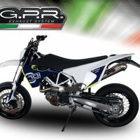 Egzoz ile uyumlu Husqvarna Supermoto 701 2015-2016, Powercone Evo, Egzoz yasal, onaylı, çıkarılabilir db killer ve bağlantı borulu susturucu 