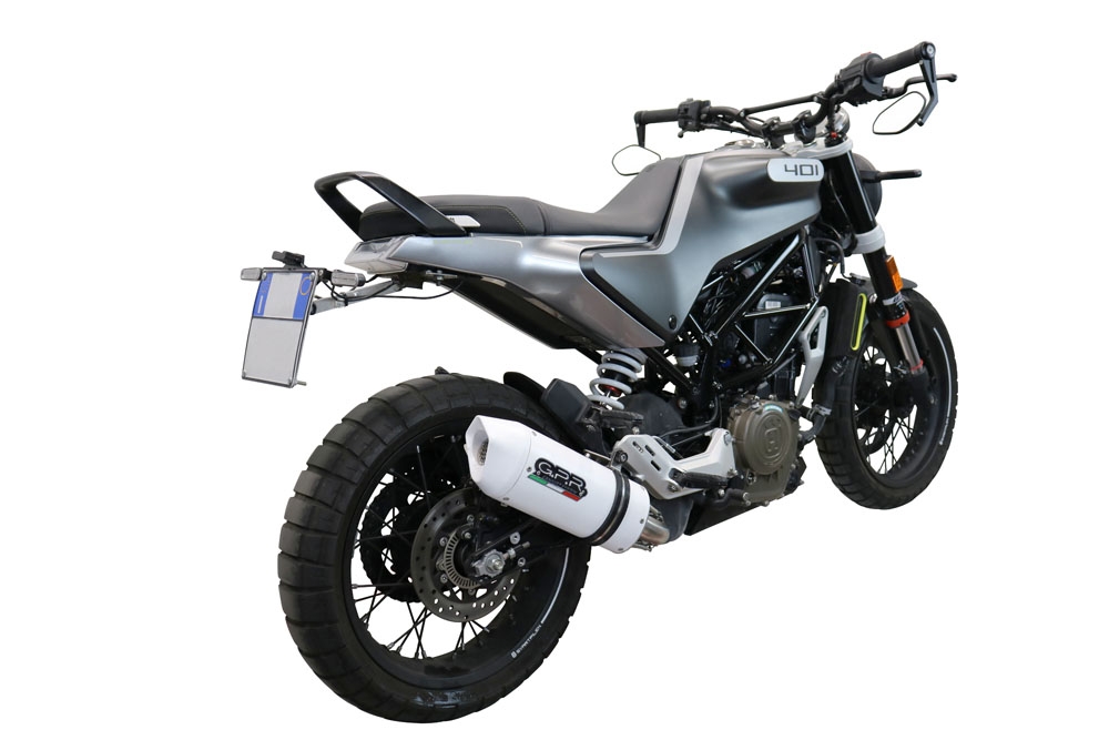 Egzoz ile uyumlu Husqvarna Vitpilen 401 2021-2023, Albus Evo4, Egzoz yasal, onaylı, çıkarılabilir db killer ve bağlantı borulu susturucu 