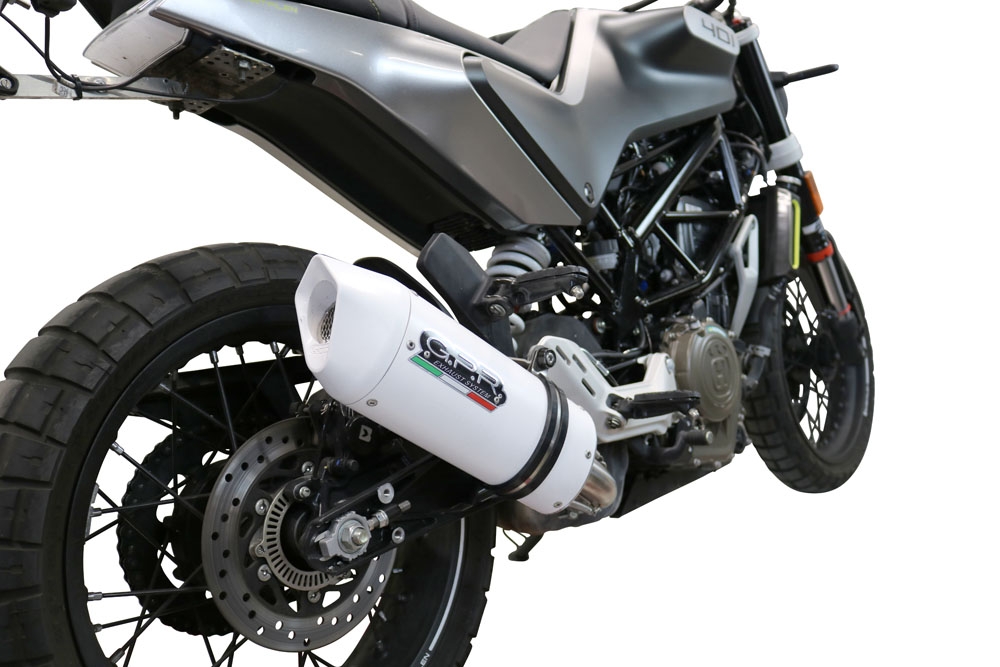 Egzoz ile uyumlu Husqvarna Vitpilen 401 2021-2023, Albus Evo4, Egzoz yasal, onaylı, çıkarılabilir db killer ve bağlantı borulu susturucu 