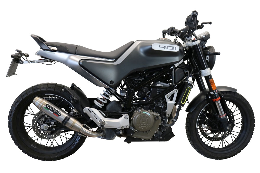 Egzoz ile uyumlu Husqvarna Vitpilen 401 2021-2023, Deeptone Inox, Egzoz yasal, onaylı, çıkarılabilir db killer ve bağlantı borulu susturucu 