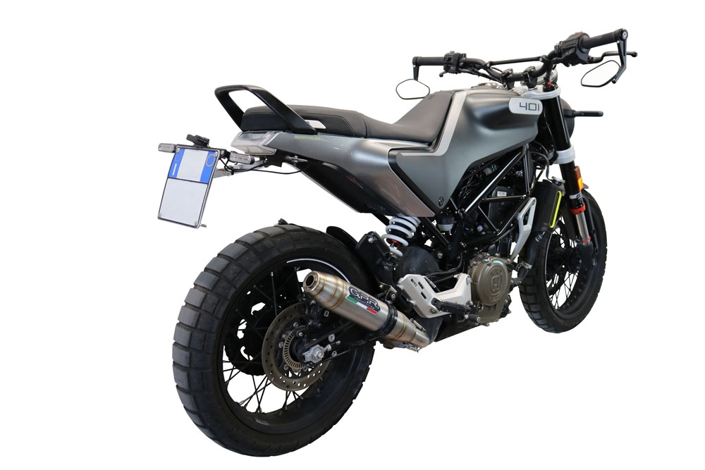 Egzoz ile uyumlu Husqvarna Vitpilen 401 2021-2023, Deeptone Inox, Egzoz yasal, onaylı, çıkarılabilir db killer ve bağlantı borulu susturucu 