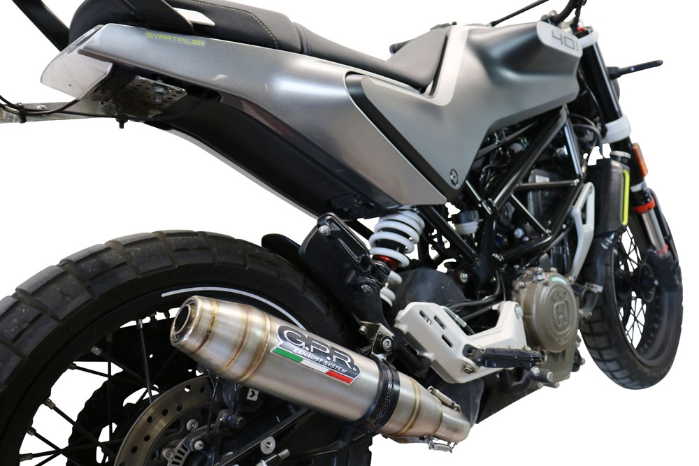 Egzoz ile uyumlu Husqvarna Vitpilen 401 2021-2023, Deeptone Inox, Egzoz yasal, onaylı, çıkarılabilir db killer ve bağlantı borulu susturucu 