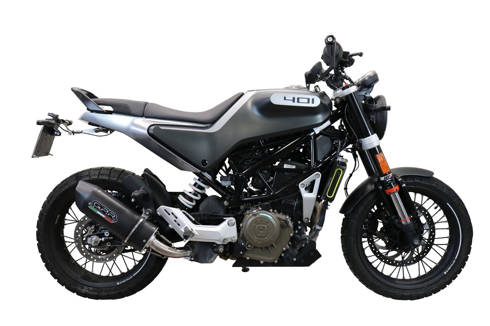 Egzoz ile uyumlu Husqvarna Vitpilen 401 2021-2023, Furore Evo4 Nero, Egzoz yasal, onaylı, çıkarılabilir db killer ve bağlantı borulu susturucu 