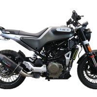 Egzoz ile uyumlu Husqvarna Vitpilen 401 2021-2023, Furore Evo4 Nero, Egzoz yasal, onaylı, çıkarılabilir db killer ve bağlantı borulu susturucu 