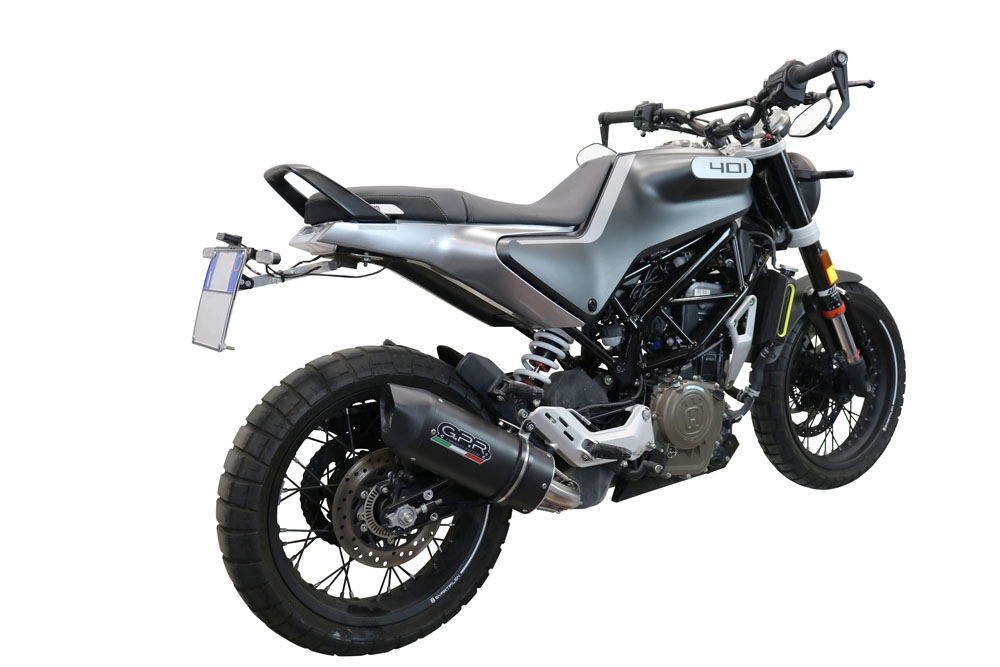 Egzoz ile uyumlu Husqvarna Vitpilen 401 2021-2023, Furore Evo4 Nero, Egzoz yasal, onaylı, çıkarılabilir db killer ve bağlantı borulu susturucu 