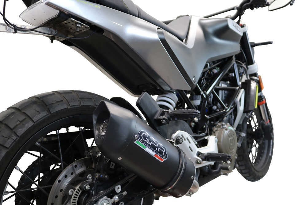 Egzoz ile uyumlu Husqvarna Vitpilen 401 2021-2023, Furore Evo4 Nero, Egzoz yasal, onaylı, çıkarılabilir db killer ve bağlantı borulu susturucu 