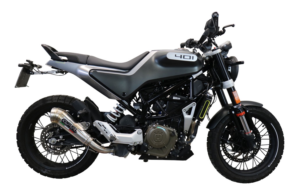 Egzoz ile uyumlu Husqvarna Vitpilen 401 2021-2023, Powercone Evo, Egzoz yasal, onaylı, çıkarılabilir db killer ve bağlantı borulu susturucu 