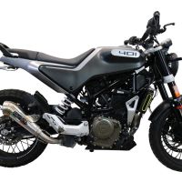 Egzoz ile uyumlu Husqvarna Vitpilen 401 2021-2023, Powercone Evo, Egzoz yasal, onaylı, çıkarılabilir db killer ve bağlantı borulu susturucu 