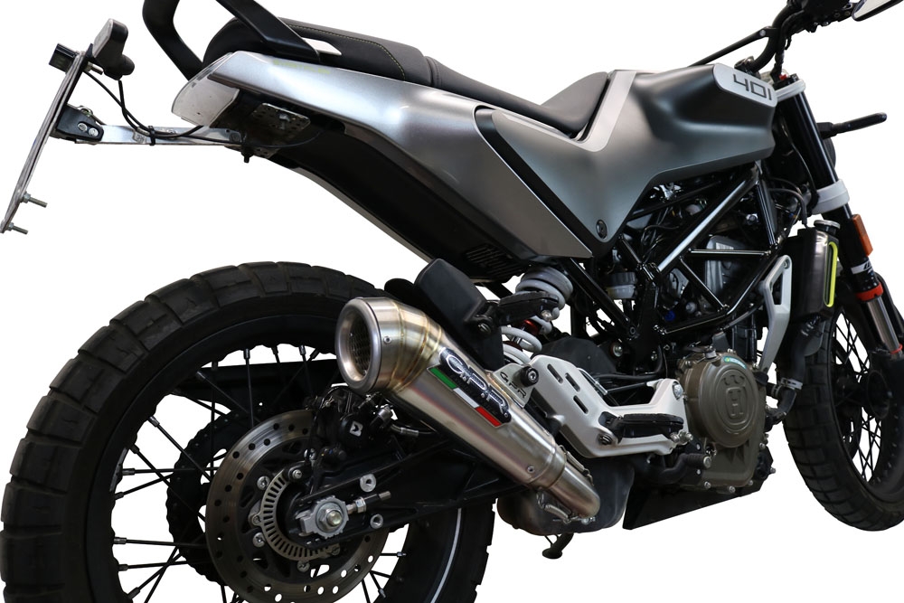 Egzoz ile uyumlu Husqvarna Vitpilen 401 2021-2023, Powercone Evo, Egzoz yasal, onaylı, çıkarılabilir db killer ve bağlantı borulu susturucu 