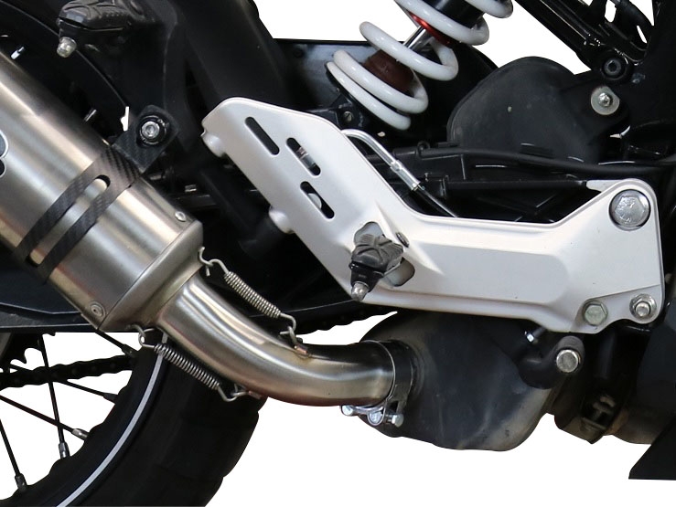 Egzoz ile uyumlu Husqvarna Vitpilen 401 2021-2023, Albus Evo4, Egzoz yasal, onaylı, çıkarılabilir db killer ve bağlantı borulu susturucu 