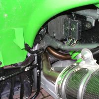 Exhaust compatible with Kawasaki Kfx 700 2004-2011, Deeptone Atv, Homologated legal full system exhaust including dual silencers and removable db killers 