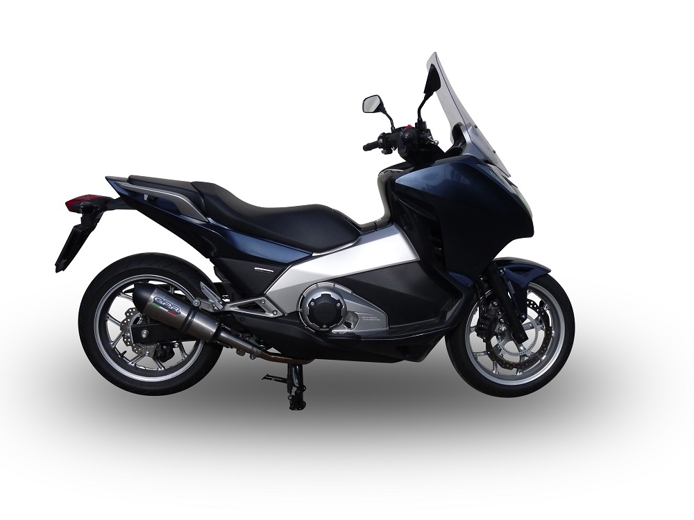 GPR exhaust compatible with  Honda Integra 750 2014-2015, New Grand Prix Evo Titanium, Homologated legal slip-on exhaust including removable db killer and link pipe 