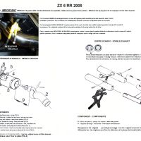 Egzoz ile uyumlu Kawasaki Zx-6R 2005-2006, Tiburon Poppy, Egzoz yasal, onaylı, çıkarılabilir db killer ve bağlantı borulu susturucu 