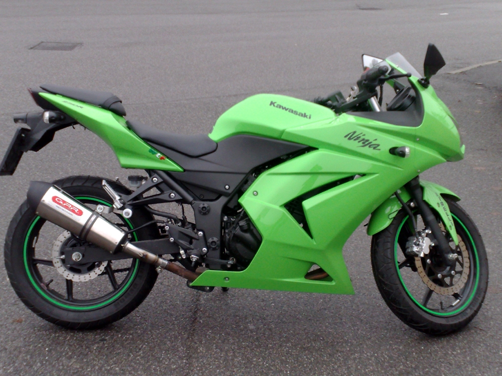 GPR exhaust compatible with  Kawasaki Z250  2013-2016, New Grand Prix Evo Titanium, Homologated legal slip-on exhaust including removable db killer and link pipe 