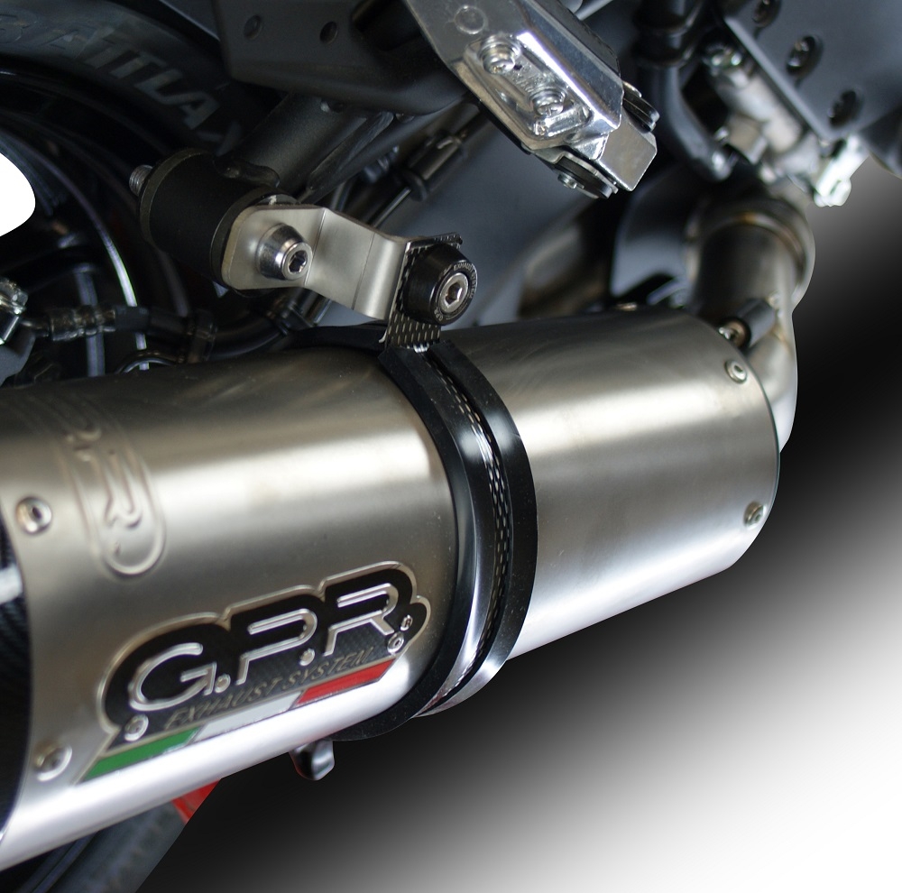 Exhaust compatible with Kawasaki Versys 1000 I.E. 2017-2018, Albus Evo4, Homologated legal slip-on exhaust including removable db killer and link pipe 