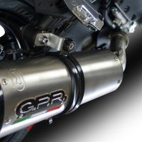Exhaust compatible with Kawasaki Versys 1000 I.E. 2017-2018, Albus Evo4, Homologated legal slip-on exhaust including removable db killer and link pipe 