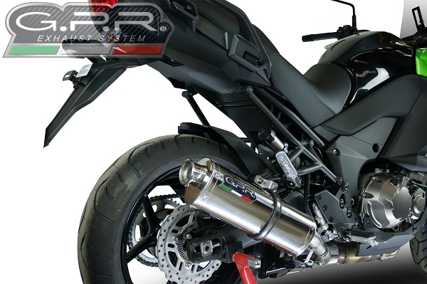 Egzoz ile uyumlu Kawasaki Versys 1000 I.E. 2015-2016, Trioval, Egzoz yasal, onaylı, çıkarılabilir db killer ve bağlantı borulu susturucu 