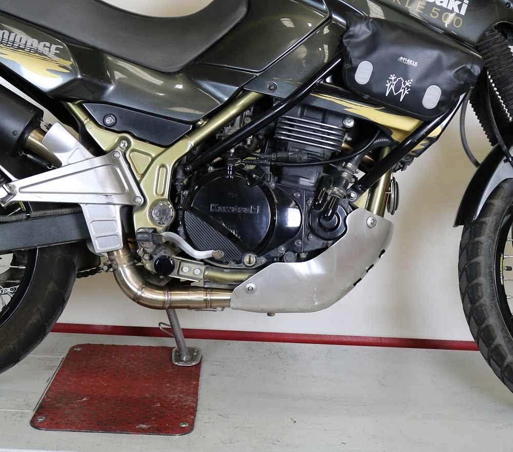 Egzoz ile uyumlu Kawasaki Kle 500 1991-2007, Decatalizzatore, Yarış Sistemi Katalizörü ortadan kaldırmak için boru sistemir 