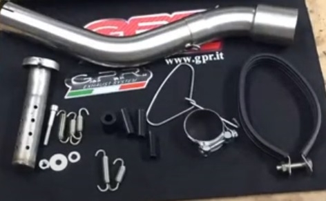 Exhaust compatible with Kawasaki Klr 600 1985-2004, Trioval, Homologated legal slip-on exhaust including removable db killer and link pipe 