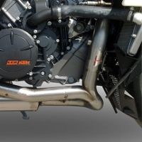 GPR exhaust compatible with  Ktm Rc 8 R 2008-2014, New Grand Prix Evo Black Titanium, Homologated legal full system exhaust, including removable db killer and catalyst 