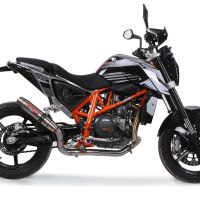 Egzoz ile uyumlu Ktm Duke 690 2017-2020, Deeptone Inox, Egzoz yasal, onaylı, çıkarılabilir db killer ve bağlantı borulu susturucu 