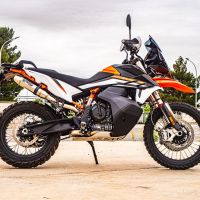 Egzoz ile uyumlu Husqvarna Norden 901 2022-2024, Deeptone Inox, Egzoz yasal, onaylı, çıkarılabilir db killer ve bağlantı borulu susturucu 