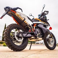 Egzoz ile uyumlu Husqvarna Norden 901 2022-2024, Deeptone Inox, Egzoz yasal, onaylı, çıkarılabilir db killer ve bağlantı borulu susturucu 