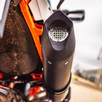 Egzoz ile uyumlu Husqvarna Norden 901 2022-2024, Furore Evo4 Nero, Egzoz yasal, onaylı, çıkarılabilir db killer ve bağlantı borulu susturucu 