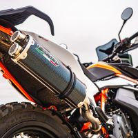 Egzoz ile uyumlu Husqvarna Norden 901 2022-2024, Dual Poppy, Egzoz yasal, onaylı, çıkarılabilir db killer ve bağlantı borulu susturucu 