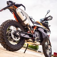 Egzoz ile uyumlu Husqvarna Norden 901 2022-2024, Albus Evo4, Egzoz yasal, onaylı, çıkarılabilir db killer ve bağlantı borulu susturucu 