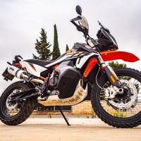 Egzoz ile uyumlu Husqvarna Norden 901 2022-2024, Albus Evo4, Egzoz yasal, onaylı, çıkarılabilir db killer ve bağlantı borulu susturucu 