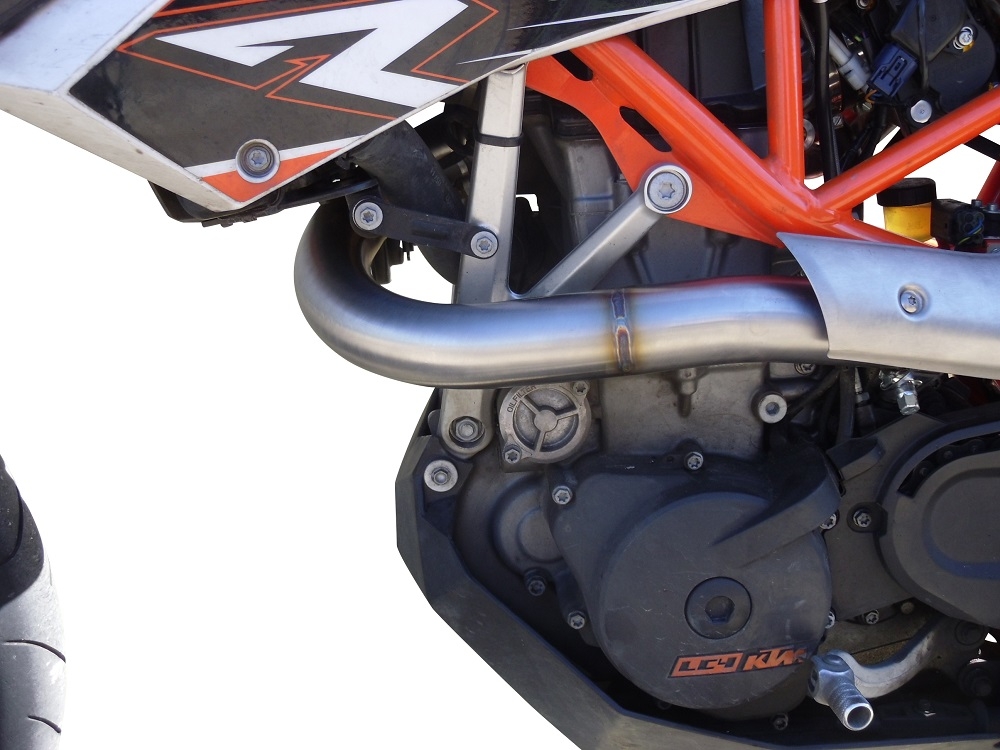 Egzoz ile uyumlu Ktm Enduro 690 R 2007-2016, Albus Ceramic, Onaylanmış ve yasal, çıkarılabilir db öldürücü dahil tam sistem egzozu 