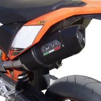 Egzoz ile uyumlu Ktm Smc 690 R 2007-2016, Furore Nero, Onaylanmış ve yasal, çıkarılabilir db öldürücü dahil tam sistem egzozu 
