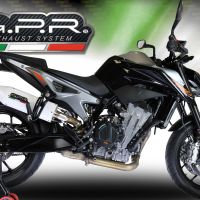 Egzoz ile uyumlu Ktm Duke 790 2021-2024, Albus Evo4, Egzoz yasal, onaylı, çıkarılabilir db killer ve bağlantı borulu susturucu 